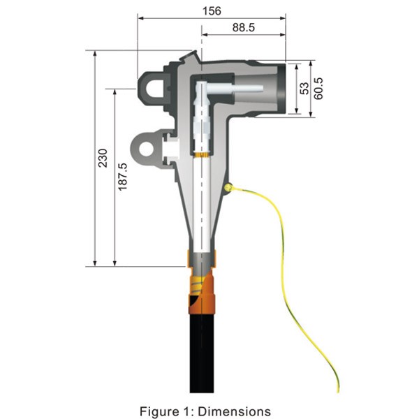 Konektor Siku Pemutus Beban 24KV 250A